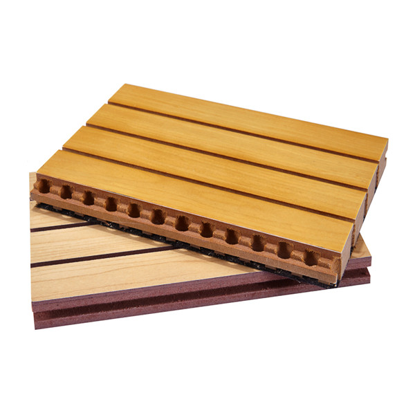 Home Theatre Sound Absorption Wooden Grooved Acoustic Panel